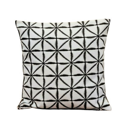 Cushion Cover Nussa Charcoal Black Abstract Geometric Design 10" 12" 14" 16" 17" 18" 20" 22" 24" 26" Clarke & Clarke Handmade 100% Cotton - CushionCoverAndDecor