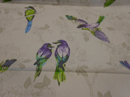 Cushion Cover Paradiso Birds Blue Purple Green - CushionCoverAndDecor