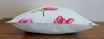 Cushion Cover Pink Green Floral Design 10" 12" 14" 16" 17" 18" 20" 22" 24" 26" Handmade 100% Cotton - CushionCoverAndDecor