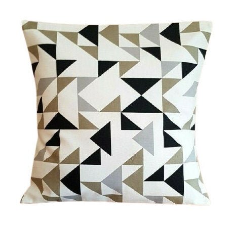 Cushion Cover Point To Point Graphite Black White Design 10" 12" 14" 16" 17" 18" 20" 22" 24" 26" Prestigious Textiles 100% Cotton Handmade - CushionCoverAndDecor