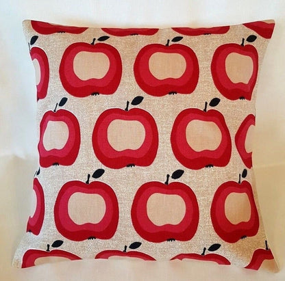 Cushion Cover Pomme Apple Red Beige - CushionCoverAndDecor