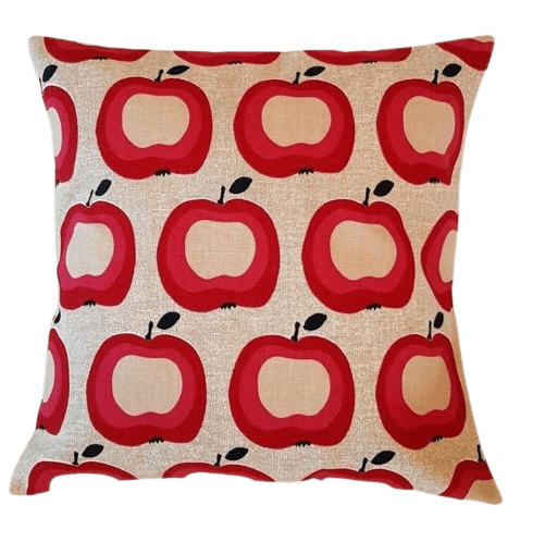 Cushion Cover Pomme Apple Red Beige - CushionCoverAndDecor