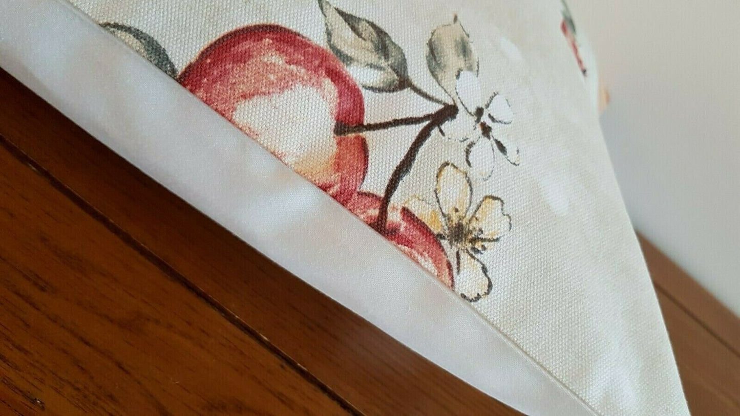 Cushion Cover Red Beige Green Apple Leaf Design 10" 12" 14" 16" 17" 18" 20" 22" 24" 26" 100% Cotton Handmade - CushionCoverAndDecor