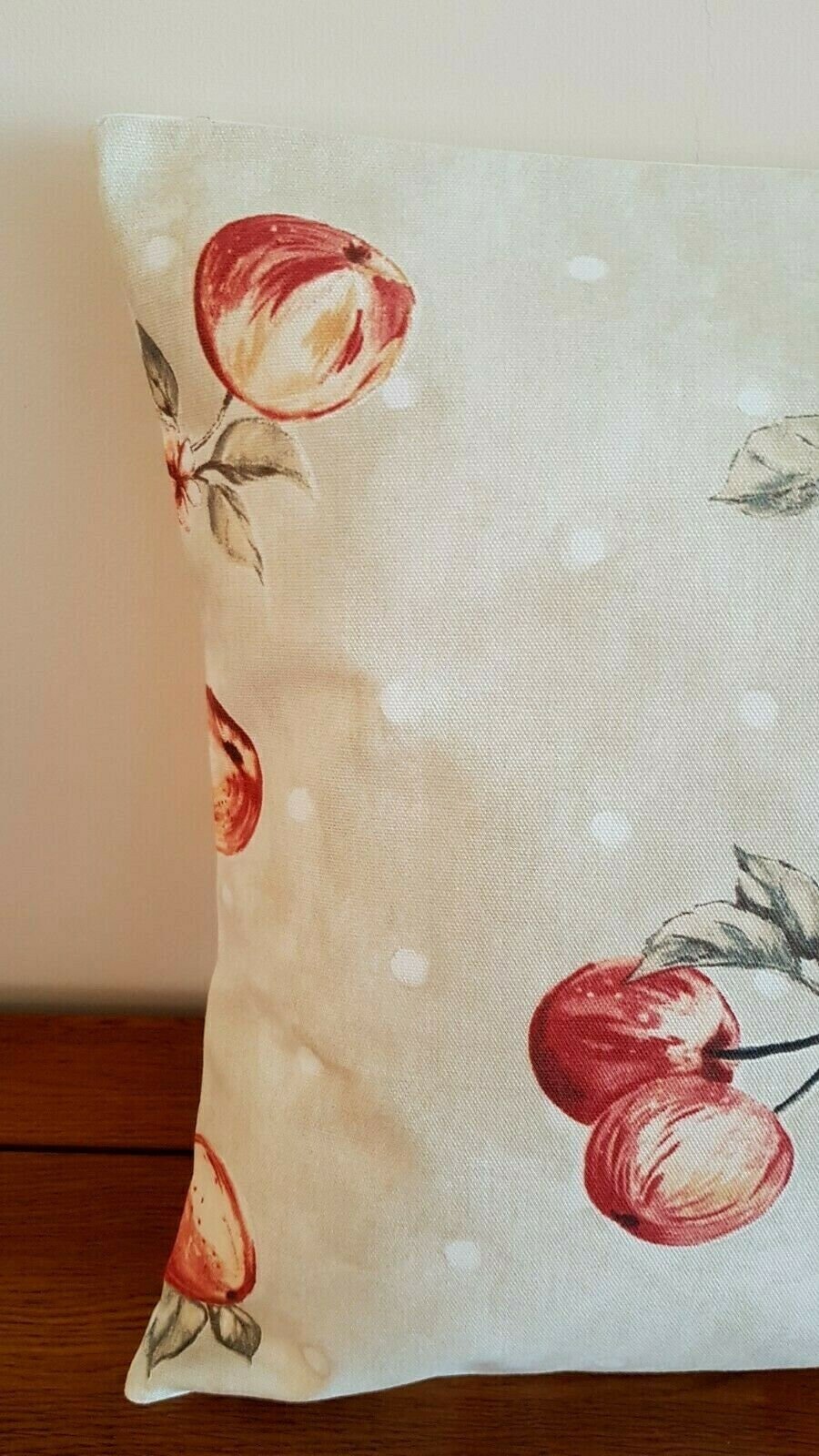 Cushion Cover Red Beige Green Apple Leaf Design 10" 12" 14" 16" 17" 18" 20" 22" 24" 26" 100% Cotton Handmade - CushionCoverAndDecor