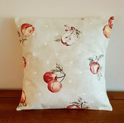 Cushion Cover Red Beige Green Apple Leaf Design 10" 12" 14" 16" 17" 18" 20" 22" 24" 26" 100% Cotton Handmade - CushionCoverAndDecor