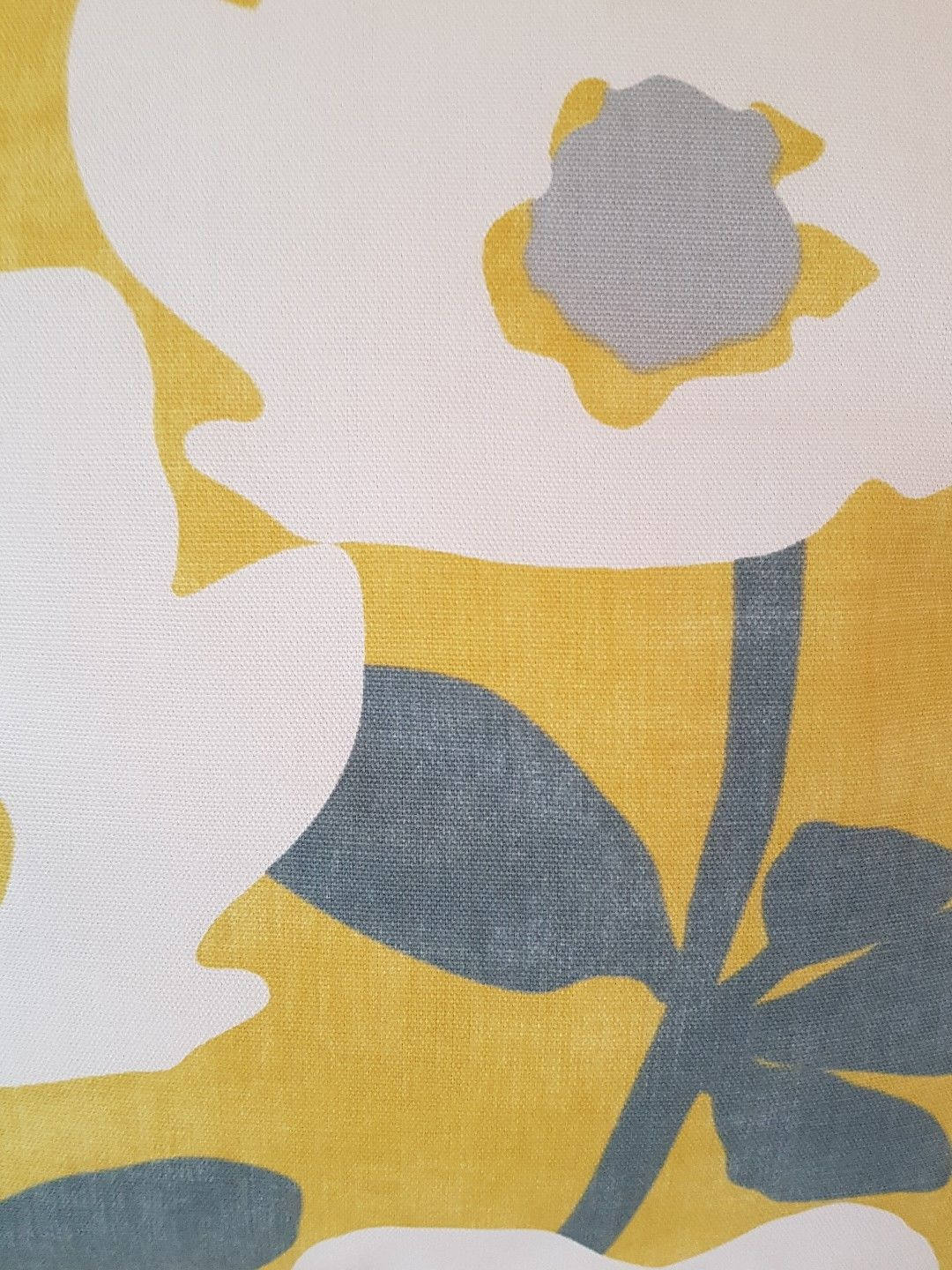 Cushion Cover Saffron Yellow Mustard Grey Floral Design 10" 12" 14" 16" 17" 18" 20" 22" 24" 26" Prestigious Textiles Handmade 100% Cotton - CushionCoverAndDecor