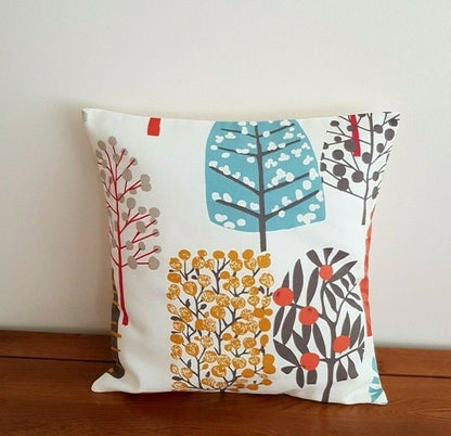 Cushion Cover Spice Orange Tree Blossom Design 10" 12" 14" 16" 17" 18" 20" 22" 24" 26" Clarke & Clarke Handmade 100% Cotton - CushionCoverAndDecor