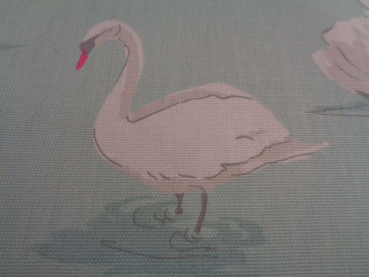 Cushion Cover Swans Blue Aqua White 10" 12" 14" 16" 17" 18" 20" 22" 24" 26" Clarke & Clarke Design 100% Cotton Handmade - CushionCoverAndDecor