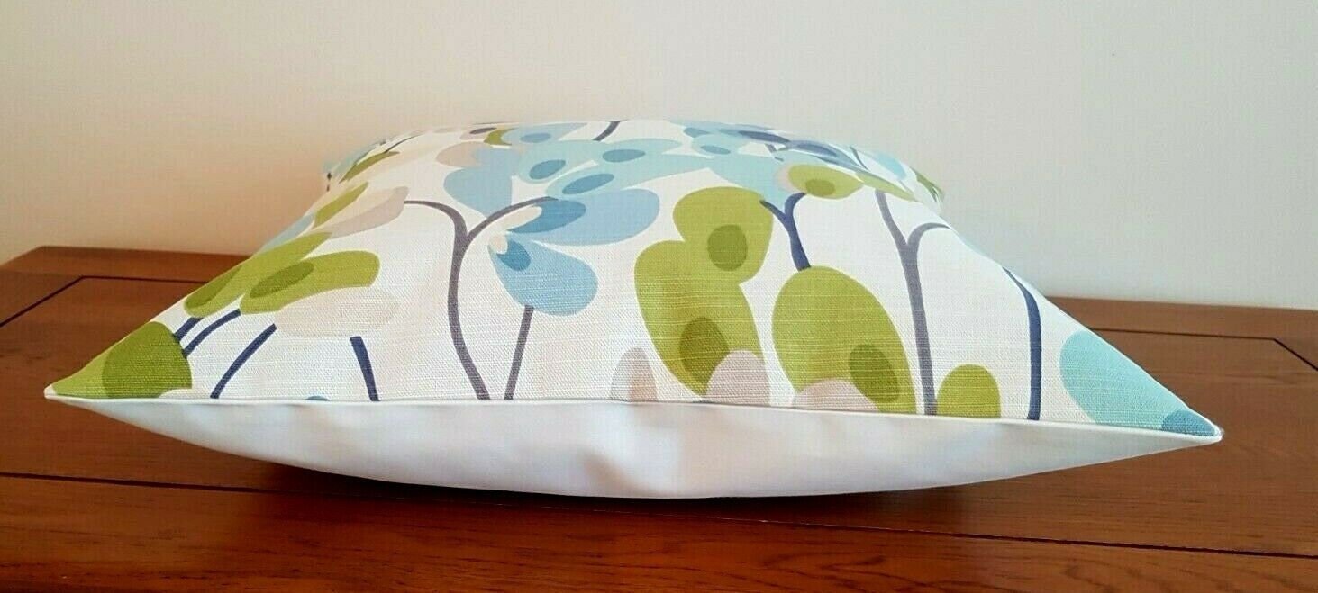 Cushion Cover Twirl Indigo Blue Green Beige Design 10" 12" 14" 16" 17" 18" 20" 22" 24" 26" 100% Cotton Handmade - CushionCoverAndDecor