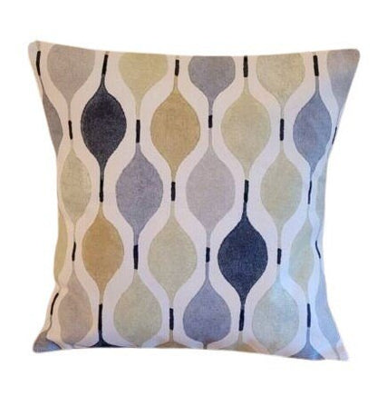 Cushion Cover Verve Geometric Linen Zest Design 10" 12" 14" 16" 17" 18" 20" 22" 24" 26" Handmade 100% Cotton - CushionCoverAndDecor