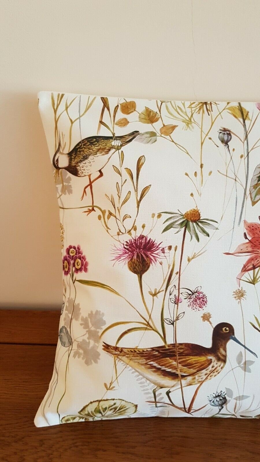 Cushion Cover Wetland Auburn Birds Design 10" 12" 14" 16" 17" 18" 20" 22" 24" 26" Prestigious Textiles Handmade 100% Cotton - CushionCoverAndDecor