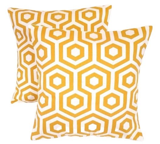 Cushion Cover Yellow Mustard Geometric Design 10" 12" 14" 16" 17" 18" 20" 22" 24" 26" Prestigious Textiles 100% Cotton Hendmade - CushionCoverAndDecor