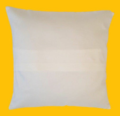 Cushion Cover Yellow Mustard White Design 10" 12" 14" 16" 17" 18" 20" 22" 24" 26" Handmade 100% Cotton - CushionCoverAndDecor