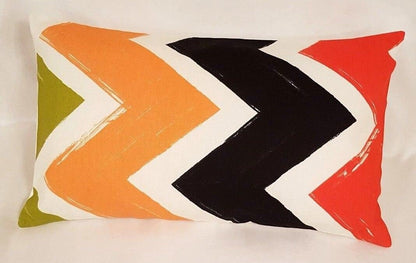 Cushion Covers ZigZag Red Black Orange Green - CushionCoverAndDecor