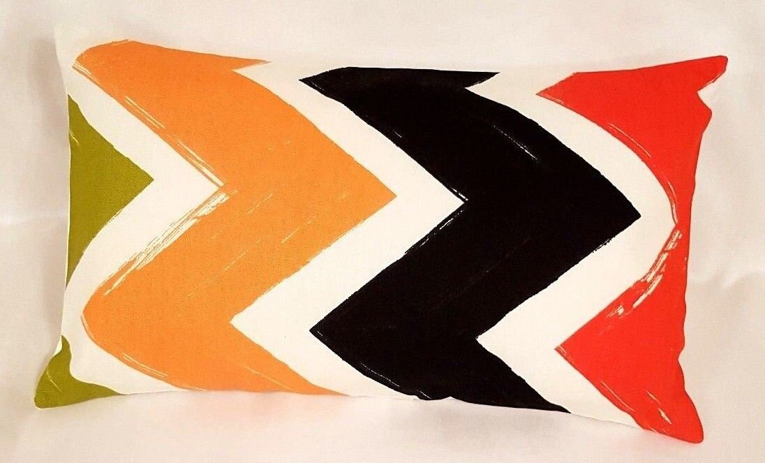 Cushion Covers ZigZag Red Black Orange Green - CushionCoverAndDecor