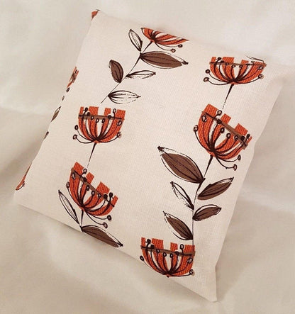 Cushion Pillow Cover Belfield Kristen Floral Orange Design 10" 12 " 14" 16" 17" 18" 20" 22" 24" 26" Handmade 100% Cotton - CushionCoverAndDecor