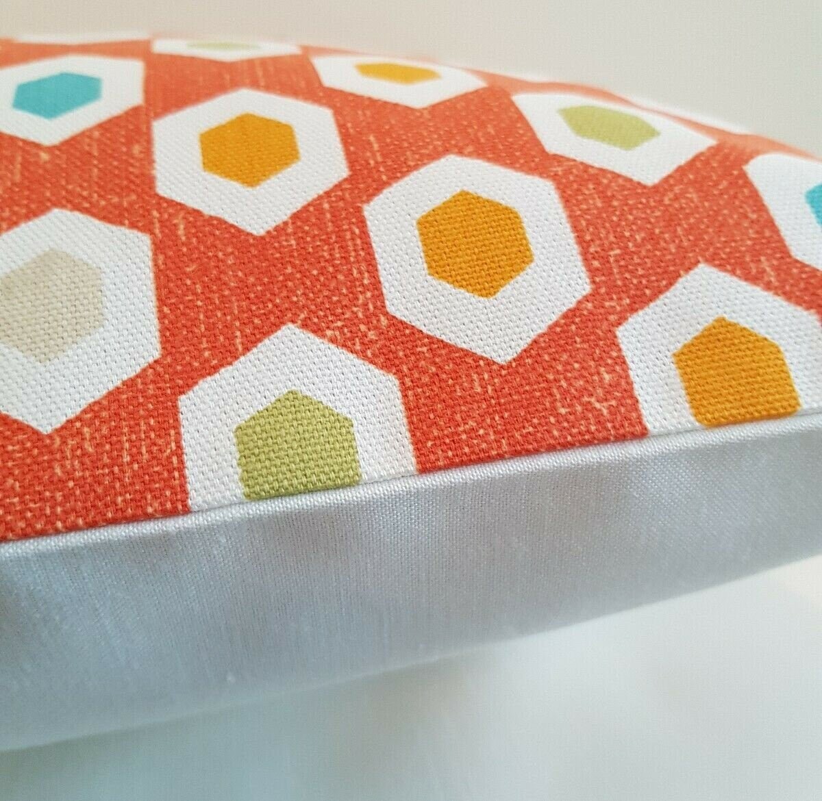 Cushion Pillow Cover Mango Orange Geometric Design 10" 12" 14" 16" 17" 18" 20" 22" 24" 26" Prestigious Textiles Baxia 100% Cotton Handmade - CushionCoverAndDecor