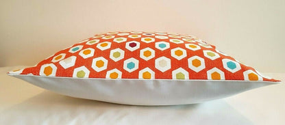 Cushion Pillow Cover Mango Orange Geometric Design 10" 12" 14" 16" 17" 18" 20" 22" 24" 26" Prestigious Textiles Baxia 100% Cotton Handmade - CushionCoverAndDecor