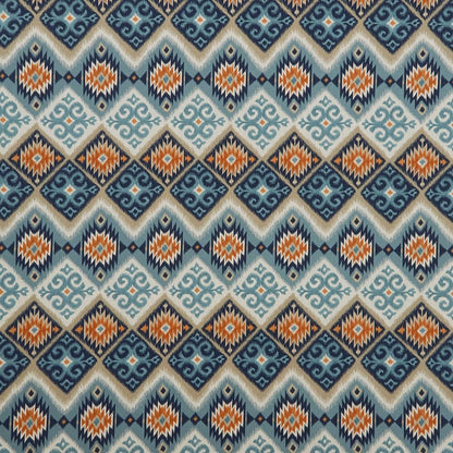 Cushion Pillow Decorative Cover 10" 12" 14" 16" 17" 18" 20" 22" 24" 26" iLiv Navajo Aztec Indigo Teal Blue Orange Handmade 100% Cotton - CushionCoverAndDecor