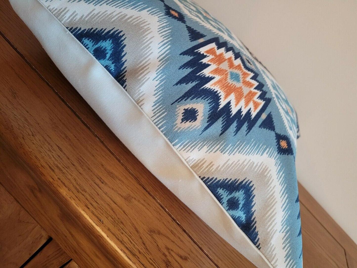 Cushion Pillow Decorative Cover 10" 12" 14" 16" 17" 18" 20" 22" 24" 26" iLiv Navajo Aztec Indigo Teal Blue Orange Handmade 100% Cotton - CushionCoverAndDecor