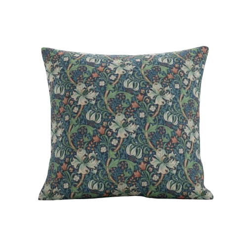 William Morris Golden Lily Floral Jewel Cushion Cover
