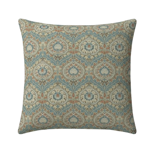 William Morris Eden Floral Azure Blue Cushion Cover