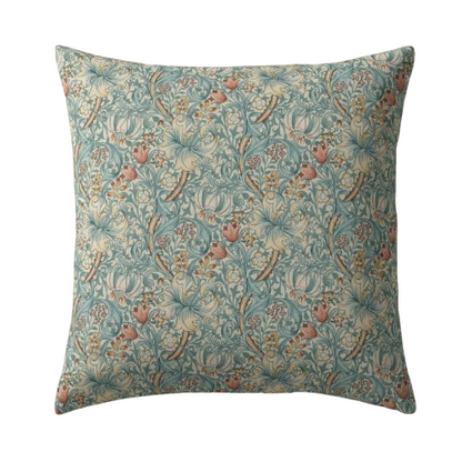 William Morris Golden Lily Floral Tourmaline Cushion Cover