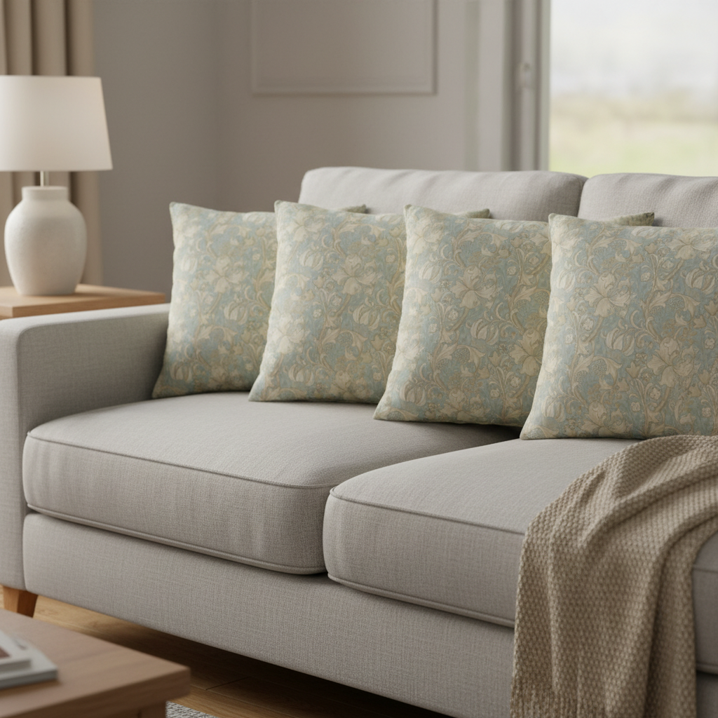 William Morris Golden Lily Floral Pool Cushion Cover