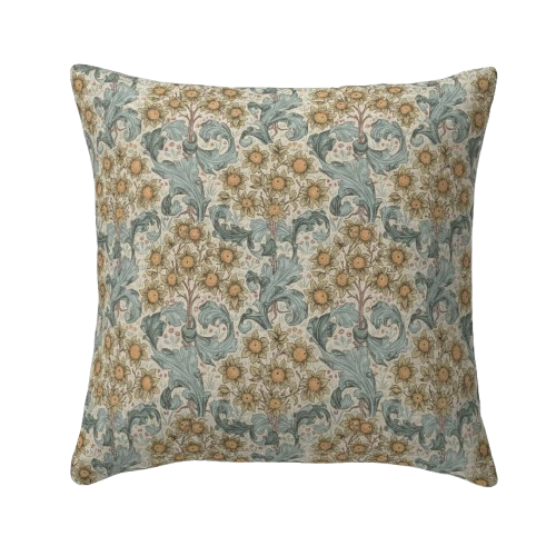 William Morris Kissenbezug mit Herbstblumenmuster