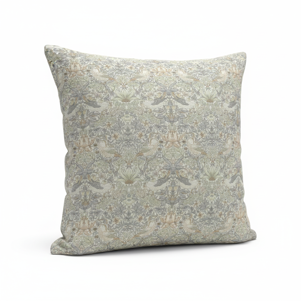 William Morris Strawberry Thief Natural Cushion Cover