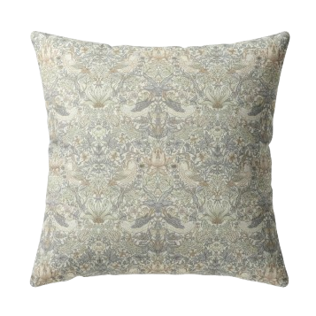 William Morris Strawberry Thief Natural Cushion Cover