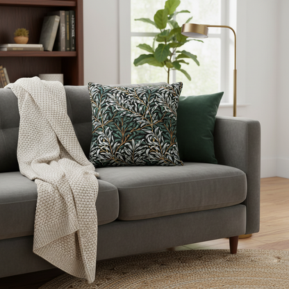 William Morris Willow Bough Shadow  Cushion Cover