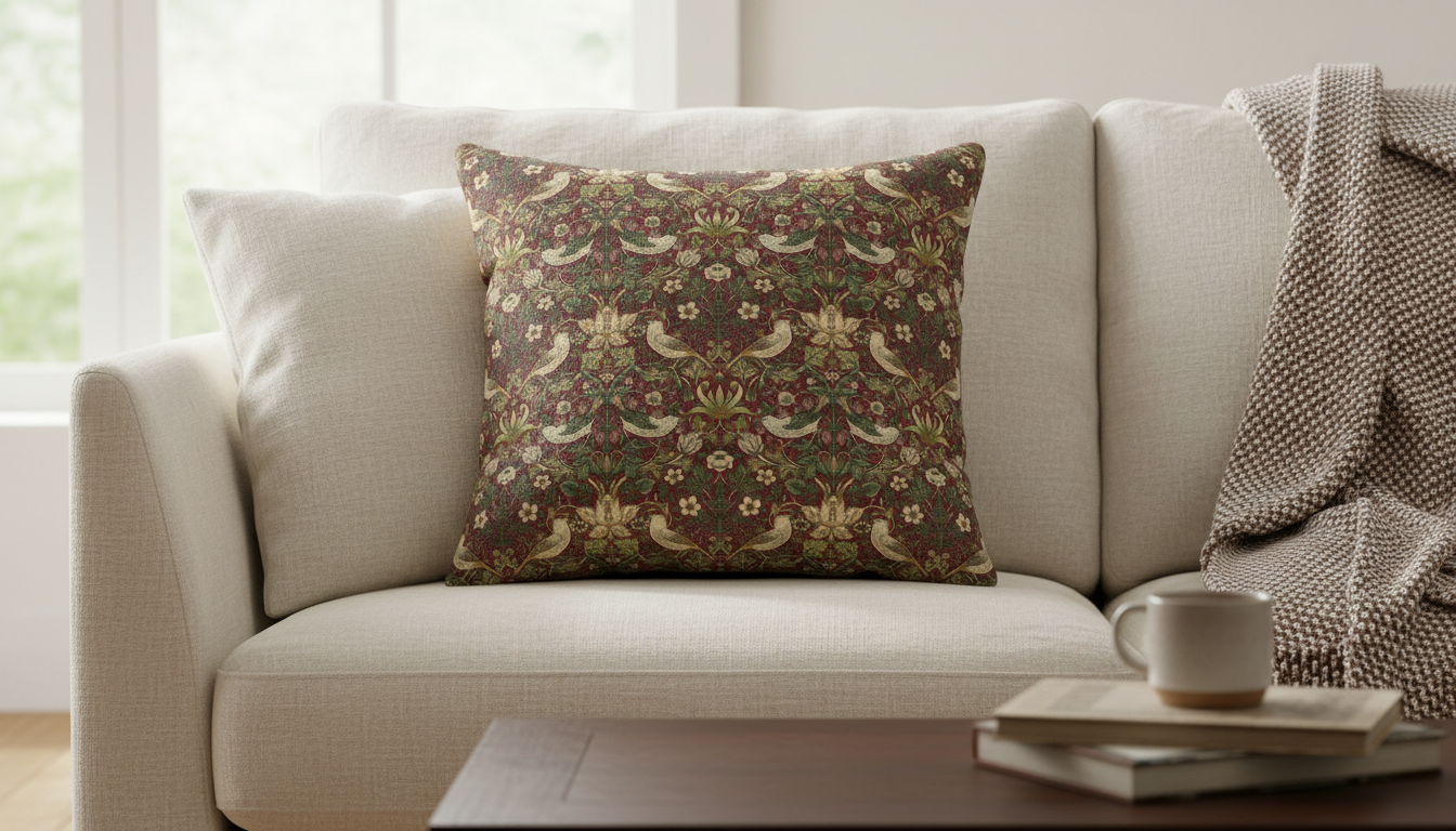 Fodera per cuscino floreale autunnale Cray di William Morris