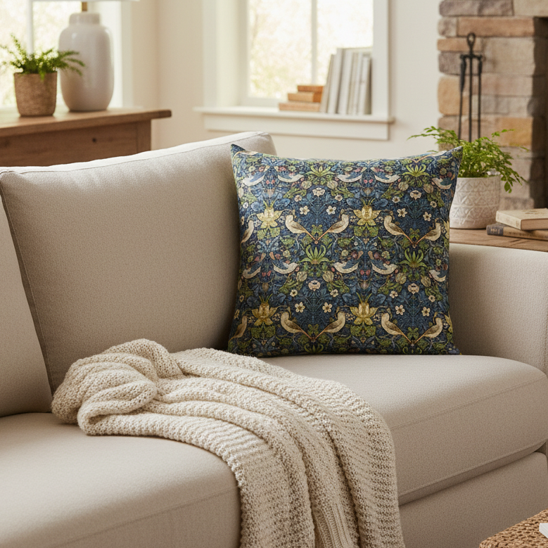 Fodera per cuscino floreale autunnale Cray di William Morris