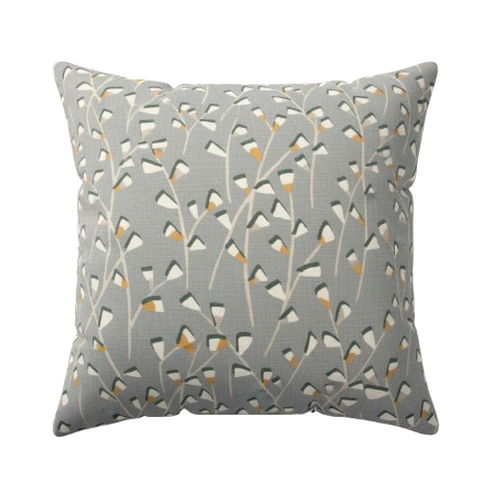 Modern Grey Floral Pattern Tenby Mineral Cushion Cover