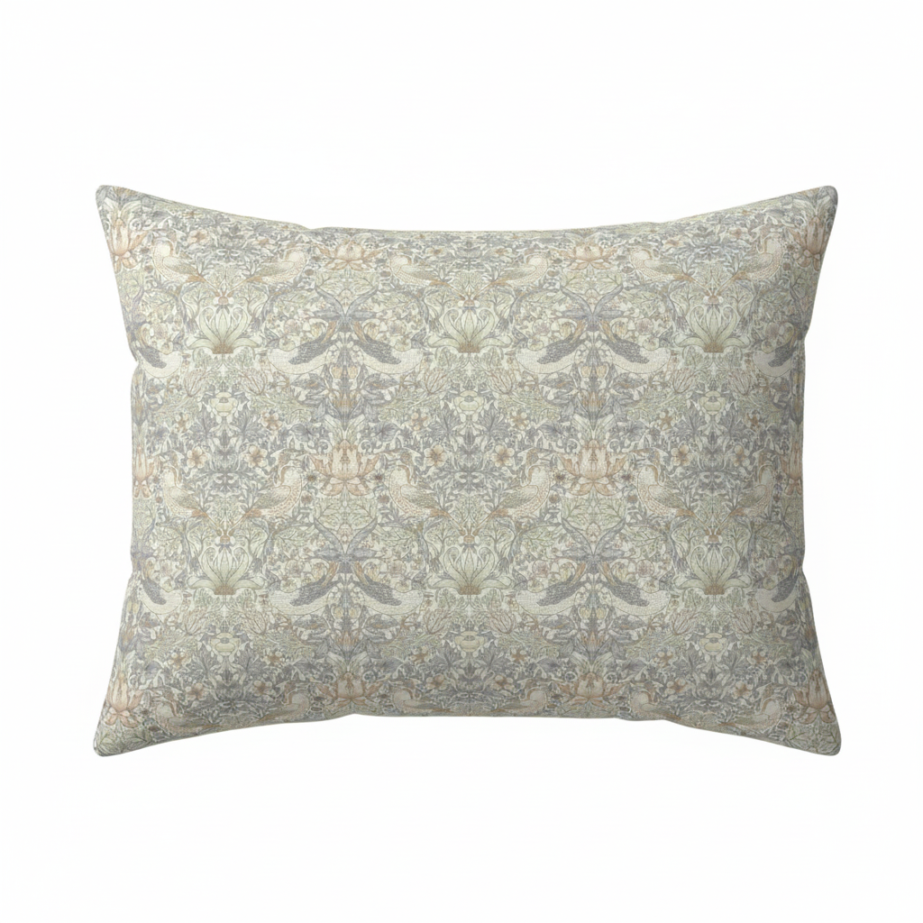 William Morris Strawberry Thief Natural Cushion Cover
