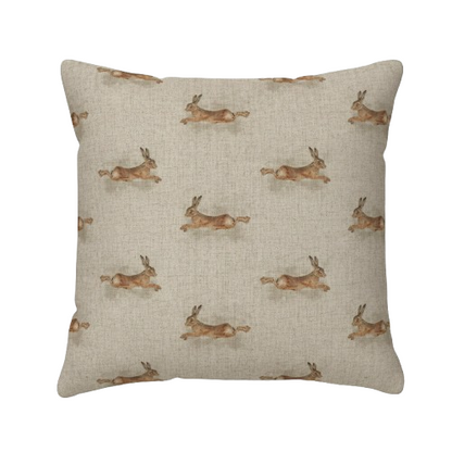Fodera per cuscino beige Leaping Hares