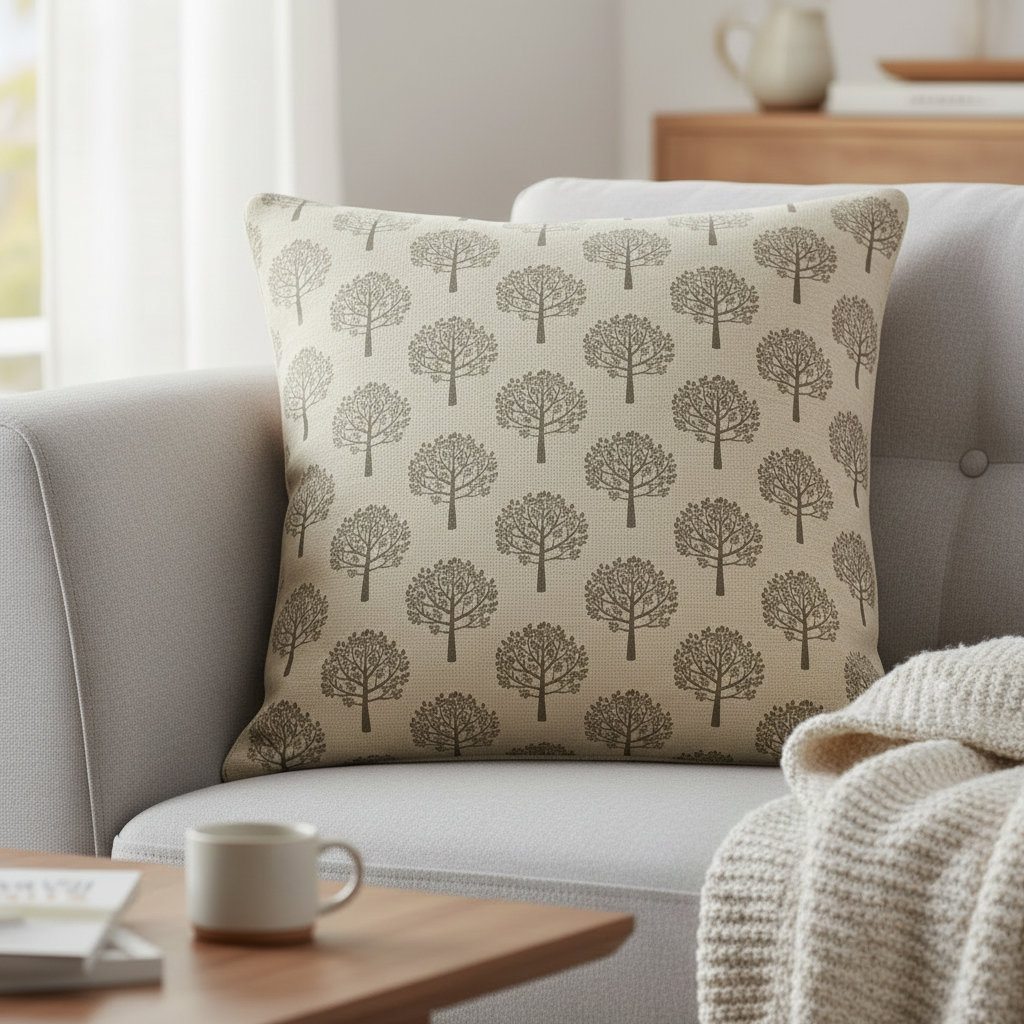 Mulberry Trees Grey Cushion Cover