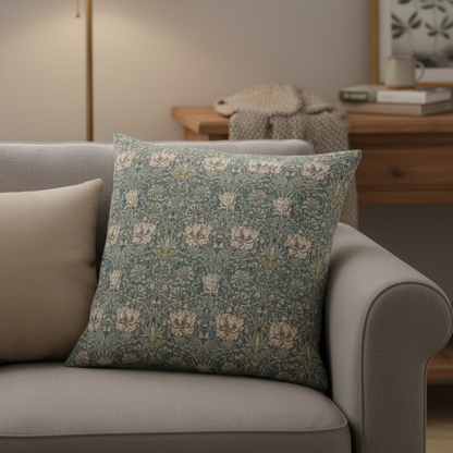 William Morris Honeysuckle Steel Cushion Cover