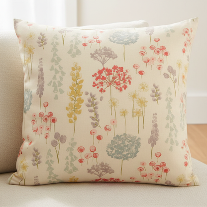 Dandelion Floral Wildflowers Cushion Cover