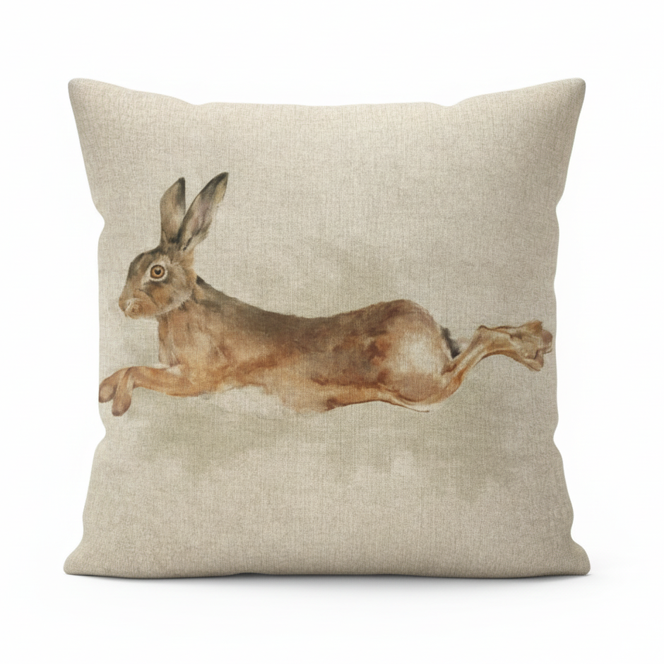 Rustikaler Kissenbezug mit Stockentenmotiv