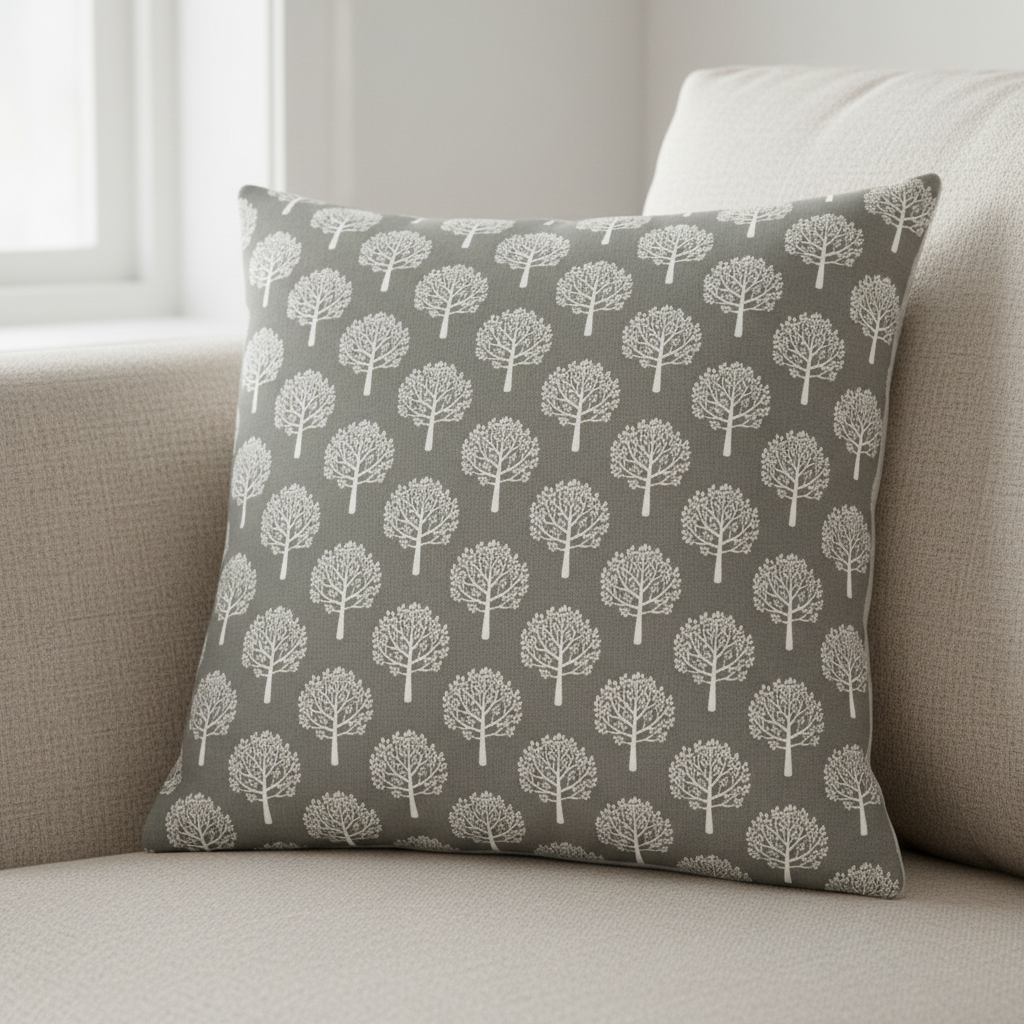 Mulberry Trees Dove Beige Cushion Cover