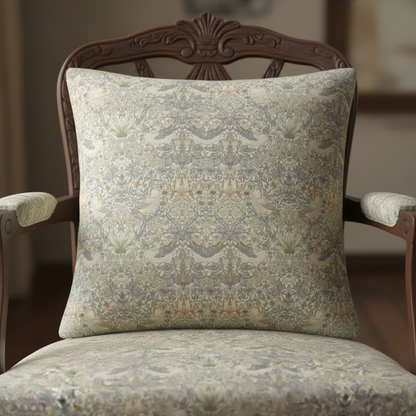 William Morris Strawberry Thief Natural Cushion Cover