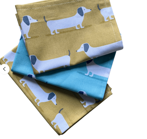 Dachshund Sausage Dog Tea Towels , Kitchen Towels . - CushionCoverAndDecor