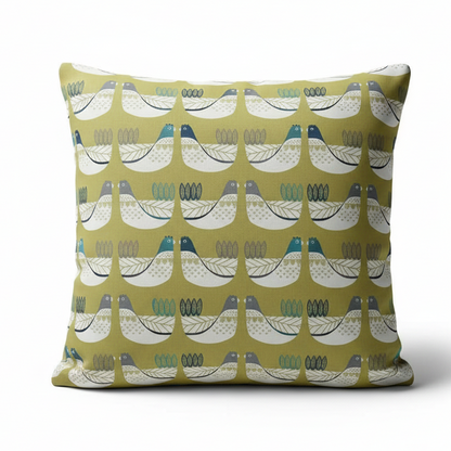 Cluck Cluck Hens Chicken Capri Green Cushion Cover