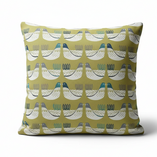 Copricuscino Cluck Cluck Hens Chicken Capri Green