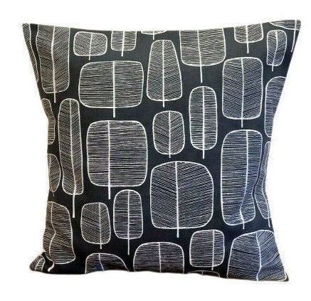 Decorative Cushion Cover MissPrint Little Trees Charcoal Black White Design 12" 14" 16" 17" 18" 20" 22" 24" 26" Handmade 100% Cotton - CushionCoverAndDecor