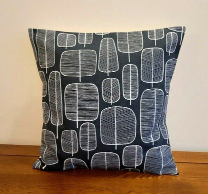 Decorative Cushion Cover MissPrint Little Trees Charcoal Black White Design 12" 14" 16" 17" 18" 20" 22" 24" 26" Handmade 100% Cotton - CushionCoverAndDecor