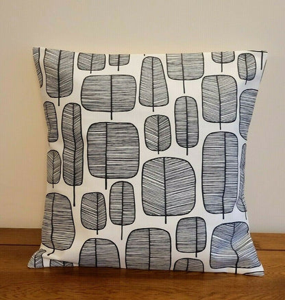 Decorative Cushion Cover MissPrint Little Trees Monochrome Black White Design 10" 12" 14" 16" 17" 18" 20" 22" 24" 26" Handmade 100% Cotton - CushionCoverAndDecor