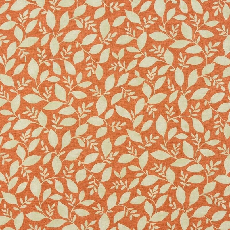 Decorative Pillow Cushion Cover Rene Burnt Orange Leves Floral Design 10" 12" 14" 16" 17" 18" 20" 22" 24" 26" Fryetts 100% Cotton Handmade - CushionCoverAndDecor